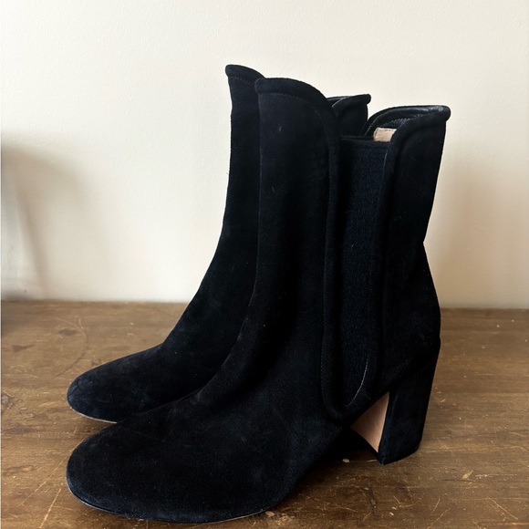 Vero Cuoio Black Suede Heeled Boots - Picture 1 of 3